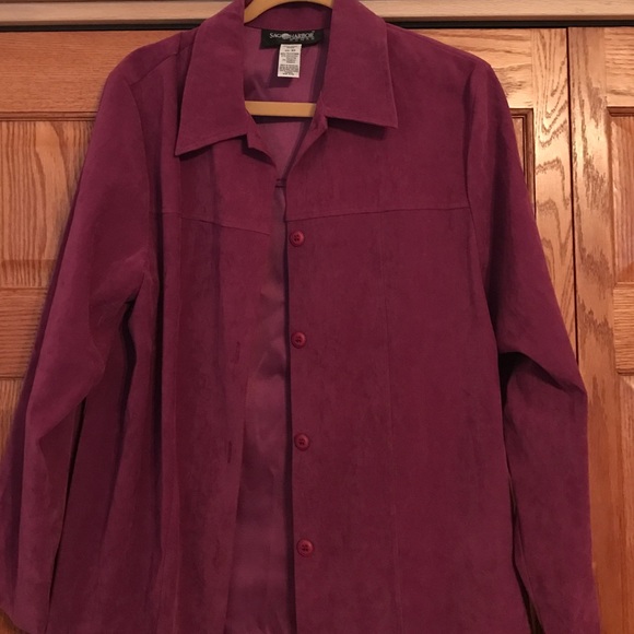Soft suede feel merlot jacket