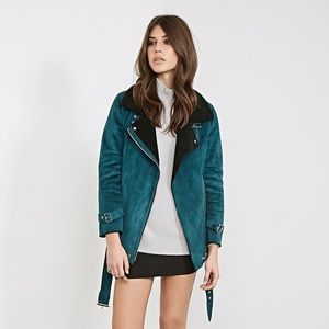 Forever 21 steal suede aviator jacket.