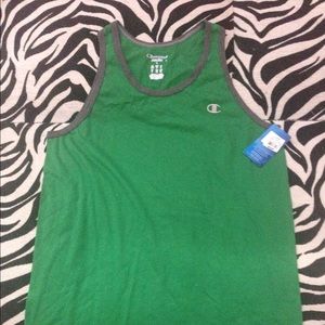 Champion Large Men's Tank ☔️ Rainforest Green.