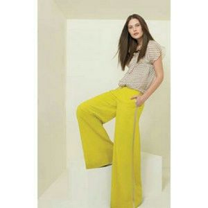 Robert Rodriguez Wide Leg Trouser w/ Stripe Detail