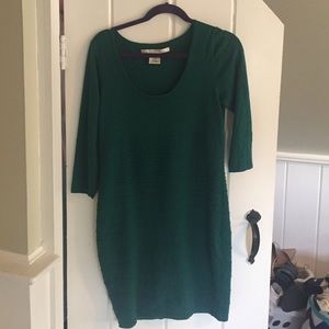 Green sweater dress