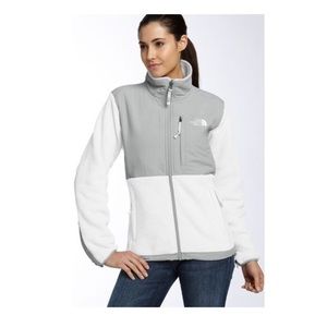 White fleece The North Face Jacket Small