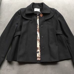 Cute short pea coat - Black - Size S