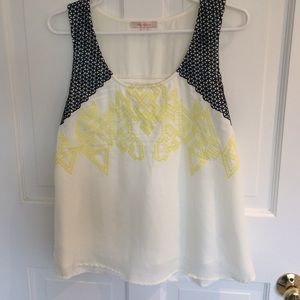 Skies are Blue Embroidered Tank