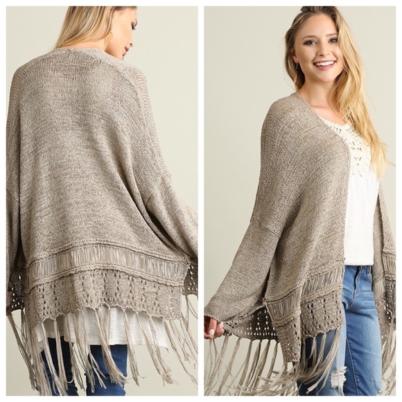 CCO SALE! Fringed Cardigan Sweater Small Only - Picture 2 of 2