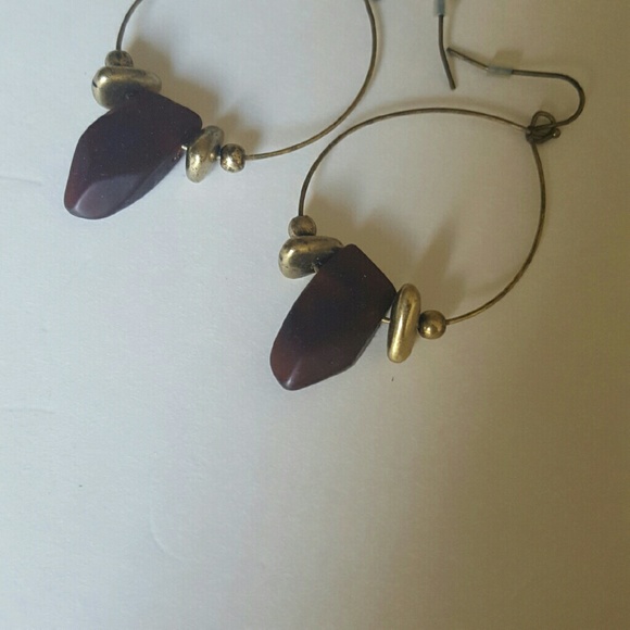 Brown and Gold Hoops