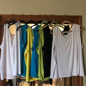 Sleeveless tops.