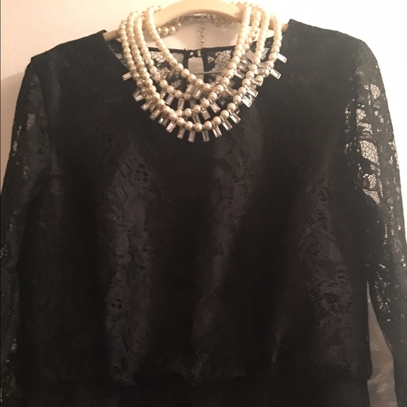 Trina Turk Black Lace Dress Size 10 NWT - Picture 2 of 4