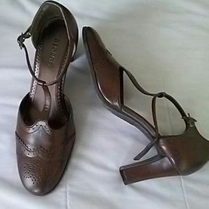 Brown T-Strap Shoe
