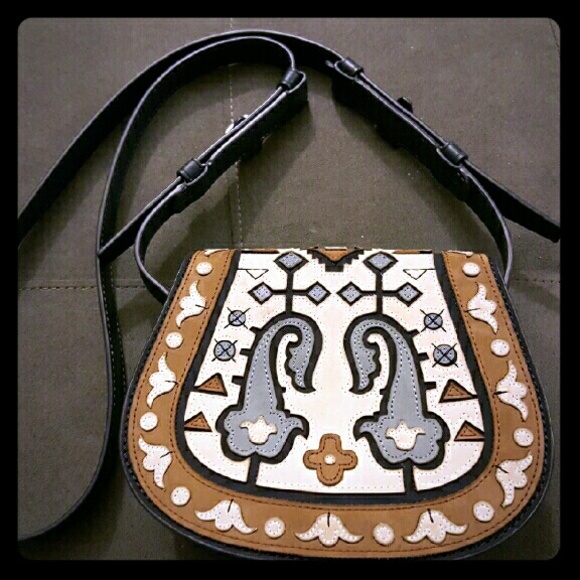 SOLD~~Tory Burch- Patchwork Mini Leather Crossbody