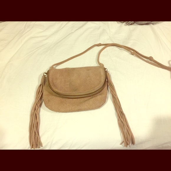 Fringe suede bag