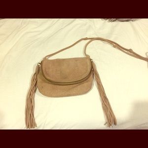 Fringe suede bag