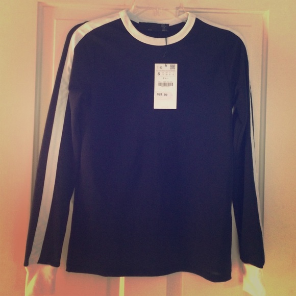 Zara striped long sleeve top