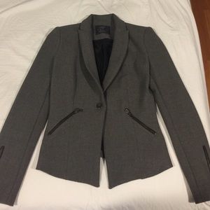 Zara grey zippered blazer