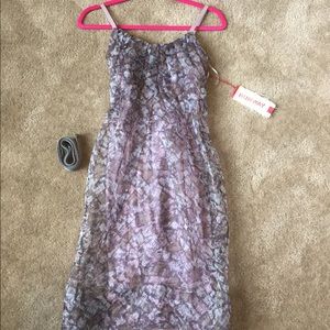 BCBG Runway dress, slip with overlay style