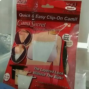 Cami secret set of 3 black nude white