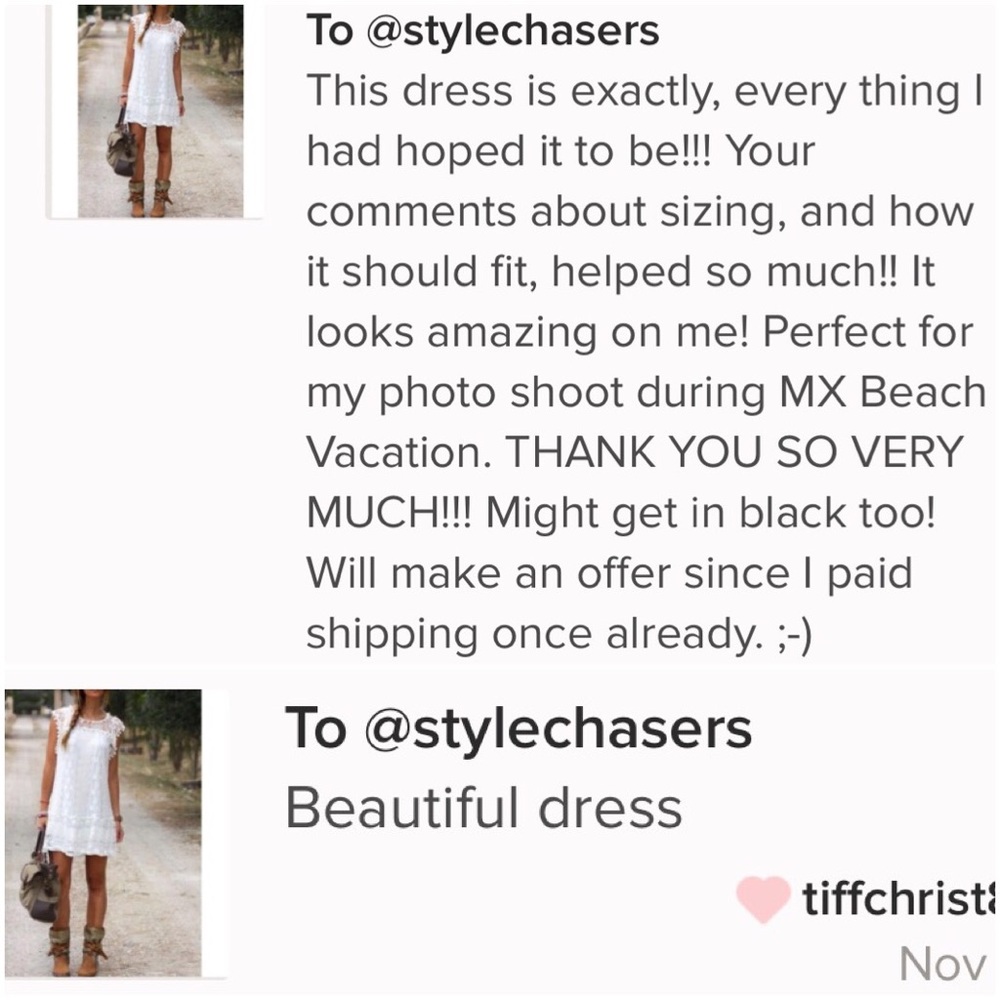 HOST PICK! Boho Sleeveless White Lace Mini Beach - Picture 5 of 8