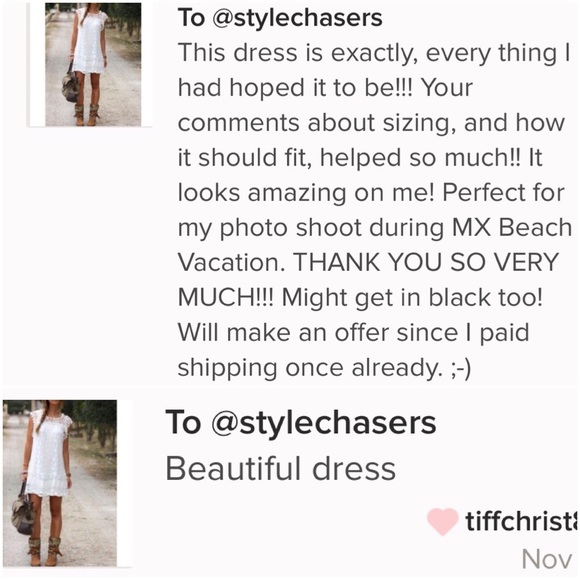 HOST PICK! Boho Sleeveless White Lace Mini Beach - Picture 5 of 8