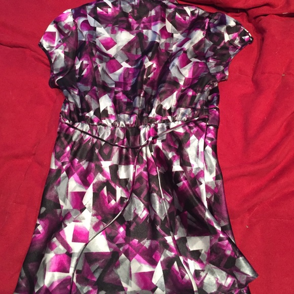 Purple polyester blouse - Picture 2 of 2