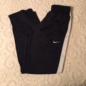 Black Nike Dri Fit Pants w/ white stripe. Size:Med