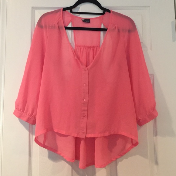 Sparkle & Fade Cut-Out Back Blouse
