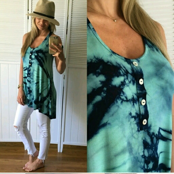 Flowy Tropical Racerback