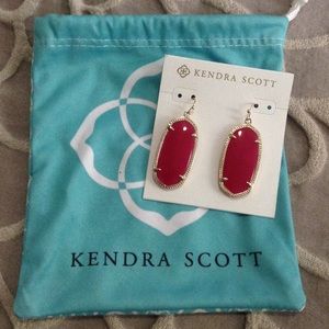 Kendra Scott Elle Burgundy Illusion Drop Earrings