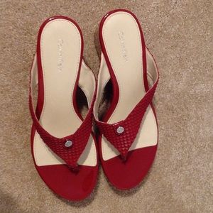 Calvin Klein Red Wedges