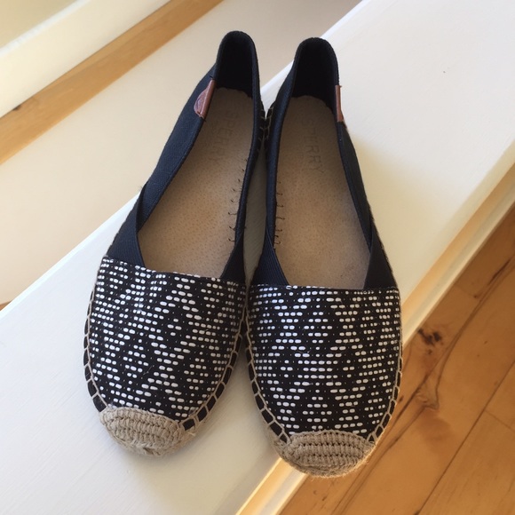 Sperry Katama Espadrilles black & white 8.5