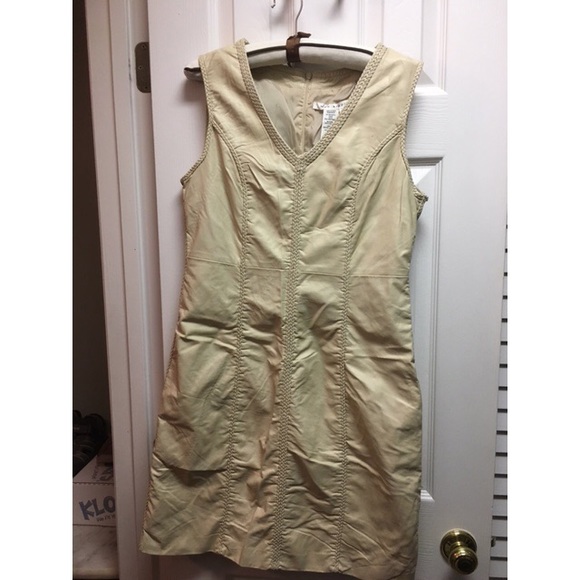 NEW! MaxStudio dress. Faux Leather. Size Large
