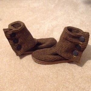 Ugg Classic Cardy Knit Boots Brown