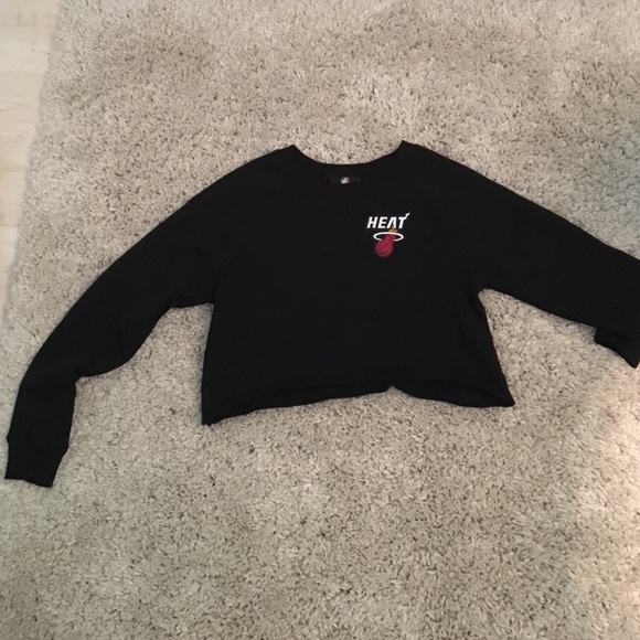 Miami heat cropped sweatshirt