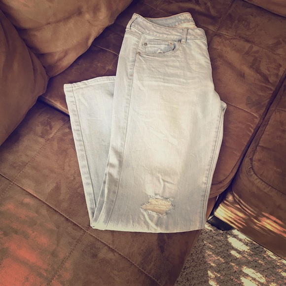 AE Distressed Bootcut Jeans