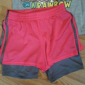 Girls shorts pink and gray