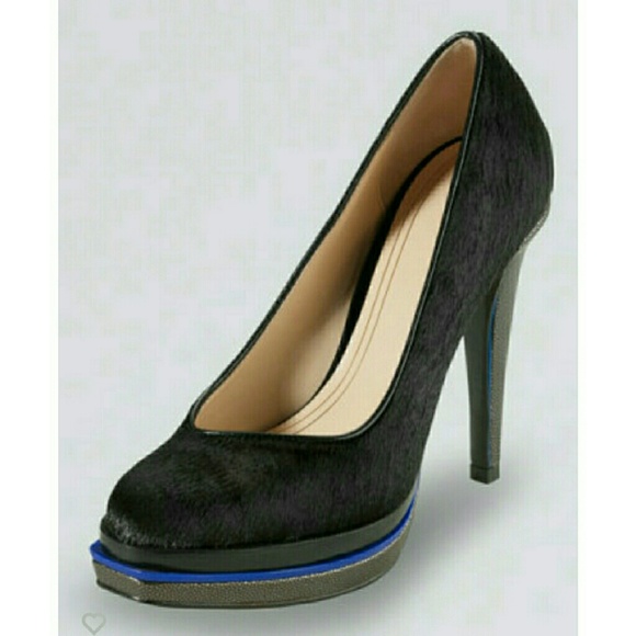 Like New! COLE HAAN calf hair double platform heel - Picture 2 of 6