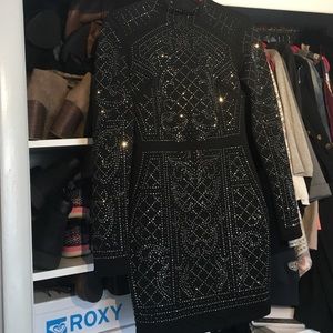 Bebe quilted rhinestone dress