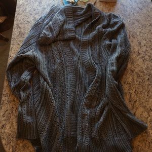 Gray knit sweater