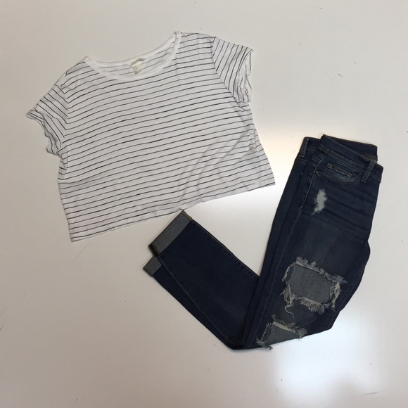 Striped crop tee - Picture 4 of 4