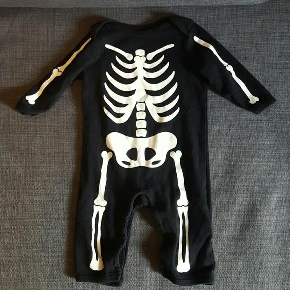 Glow-in-the-dark skeleton onesie