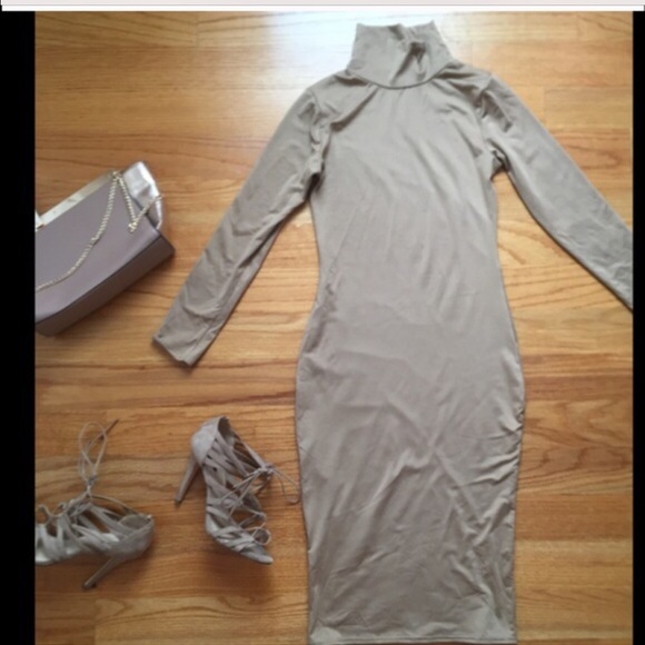 Tan midi dress - Picture 2 of 4