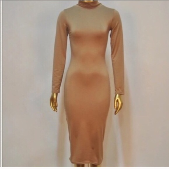 Tan midi dress - Picture 3 of 4