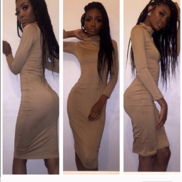 Tan midi dress - Picture 4 of 4