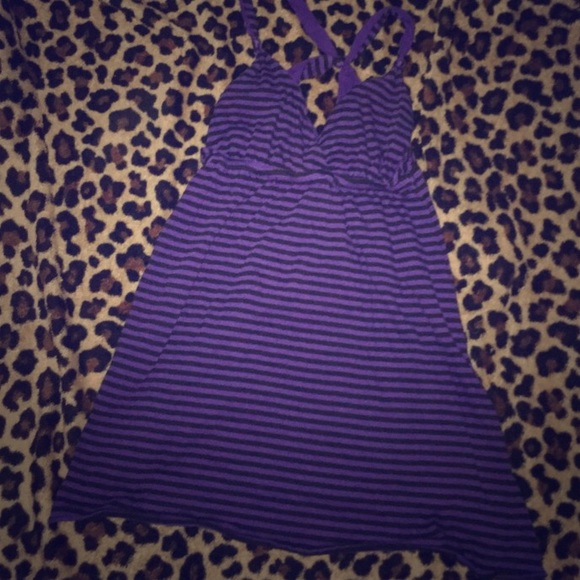 Purple and black sundress