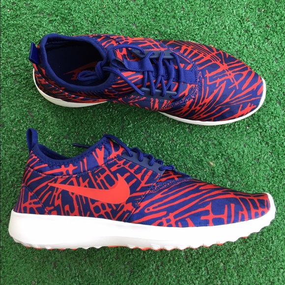 Nike Shoes - Nike Juvenate print women's red sneakers (Roshe)