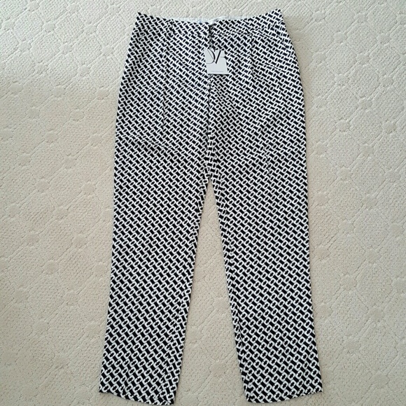 DVF Naples Silk Pants in Chain Link - Size 12
