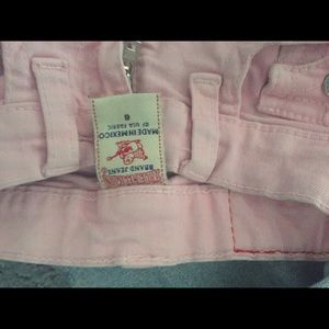 Kids size 6, pink, true religion jeans.