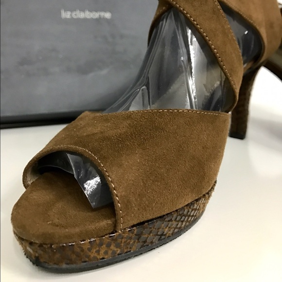 Liz Claiborne Suede Heels - Picture 2 of 4