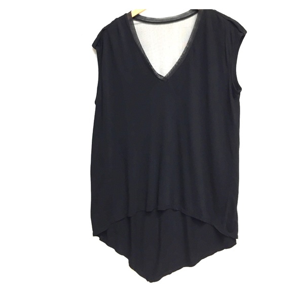 BCBGMaxazria black flowy top