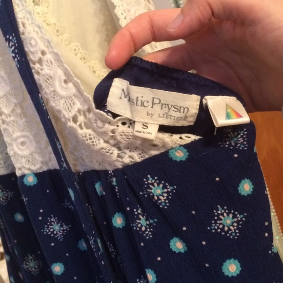 Bohemian Halter Dress, Tiered Skirt, Crochet Top - Picture 5 of 5