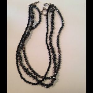 Silpada 925 onyx and hematite necklace